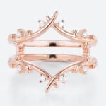 Ring Enhancer Wedding Band Simple 14k Rose Gold Rings for Women