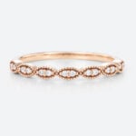 Rose Gold Promise Rings Lab Created Diamond Ring Stacker Rings