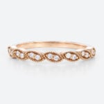 Gold Wedding Band​ Rose Gold Engagement Rings Lab Grown Diamonds