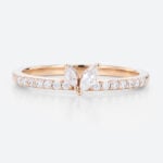 Unique Promise Rings Pave Lab Created 0.2 Carat Diamond Ring