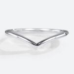 Minimalist Wedding Rings​ V-Shaped White Gold Wedding Rings​ Plain Ring