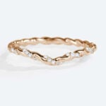 0.1ctw Round Cut Lab Grown Diamond Wedding Band Eternity Twisted Stacking Ring (1)
