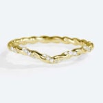 0.1ctw Round Cut Lab Grown Diamond Wedding Band Eternity Twisted Stacking Ring (2)