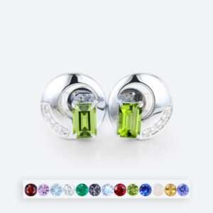 Statement Earrings Birthstone Earrings Studs Emerald Cut Gem