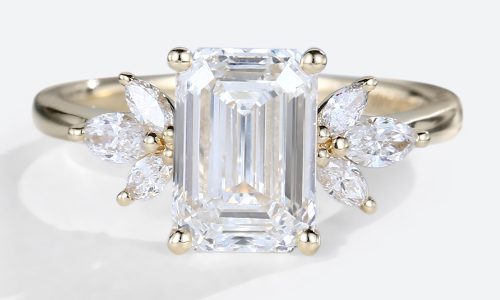 2 Ct Emerald Cut Engagement Rings 2ct Moissanite Ring Simple