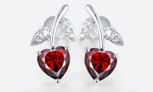 Heart-Cut-Birthstone-Earrings-Leaf-Inspired-Stud-Earrings-(1)