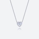 lab-grown diamond care Heart Shaped Necklace White Gold 14k Necklace Lab Diamond