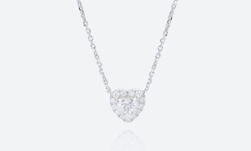 Heart Shaped Necklace White Gold 14k Necklace Lab Diamond