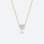 Heart Shaped Necklace White Gold 14k Necklace Lab Diamond