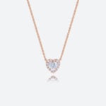 Heart Shaped Necklace White Gold 14k Necklace Lab Diamond