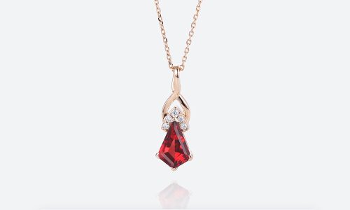 Necklace with Birthstones Rose Gold Chain 2 Birthstone Necklace