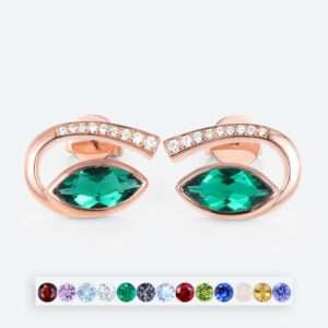 Gold Stud Earrings for Women Unique December Birthstone Earrings