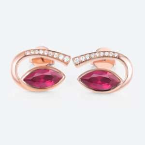 Gold Stud Earrings for Women Unique December Birthstone Earrings