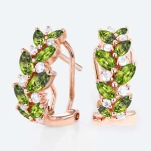 14kt Gold Hoop Earrings Mom Birthstone Earrings Clip on Earrings - LisaJewelryUS