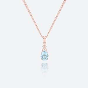 Mothers Necklaces with Birthstones Rose Gold Necklaces for Women