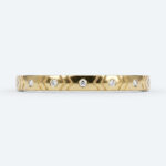 Round Cut Lab Grown Diamond Embossed Wedding Band Full Eternity Stacking Ring (2)