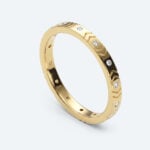 Round Cut Lab Grown Diamond Embossed Wedding Band Full Eternity Stacking Ring (5)