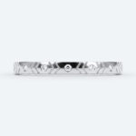 Round Cut Lab Grown Diamond Embossed Wedding Band Full Eternity Stacking Ring (6)