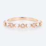 Lab Grown Wedding Band Rose Gold Engagement Rings for Women