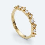 Round Cut Lab Grown Diamond Wedding Band Floral Fantasy Stacking Ring (3)