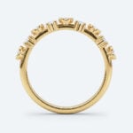 Round Cut Lab Grown Diamond Wedding Band Floral Fantasy Stacking Ring (4)