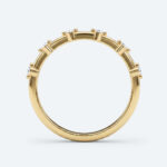 Round Cut Lab Grown Diamond Wedding Band Minimalist Design Stacking Ring (4)