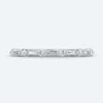 Round Cut Lab Grown Diamond Wedding Band Minimalist Design Stacking Ring (6)