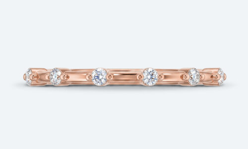 0.13ct Round Lab Diamond Band Simple Minimalist Stacking Rings