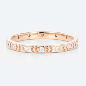 Simple Gold Wedding Band Lab Created Diamond Eternity Rings Rose Gold