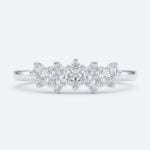 Round & Marquise Cut Lab Grown Diamond Wedding Band Timeless Elegance Stacking Ring (2)