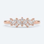 Round & Marquise Cut Lab Grown Diamond Wedding Band Timeless Elegance Stacking Ring (3)