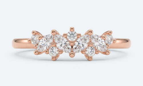 Lab Diamond Stacking Ring Marquise Cut Timeless Wedding Band
