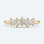 Round & Marquise Cut Lab Grown Diamond Wedding Band Timeless Elegance Stacking Ring (4)