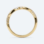 Round & Marquise Cut Lab Grown Diamond Wedding Band Wave-Shaped Stacking Ring (3)