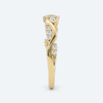 Round & Marquise Cut Lab Grown Diamond Wedding Band Wave-Shaped Stacking Ring (5)