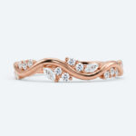 Round & Marquise Cut Lab Grown Diamond Wedding Band Wave-Shaped Stacking Ring (7)