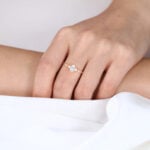 Moissanite Vintage Engagement Rings Oval Cut Classic Gold Rings in yellow gold