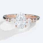 1.5ct Moissanite Promise Rings for Her Classic Engagement Ring Styles in rose gold