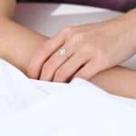 1.5ct Moissanite Promise Rings for Her Classic Engagement Ring Styles in rose gold