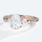 1.5ct Moissanite Promise Rings for Her Classic Engagement Ring Styles in rose gold