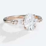 1.5ct Moissanite Promise Rings for Her Classic Engagement Ring Styles in rose gold