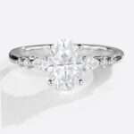 1.5ct Moissanite Promise Rings for Her Classic Engagement Ring Styles in white gold