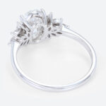 Oval Cut Diamond Engagement Rings Art Deco 1.5ct Lab Diamond Ring in white gold