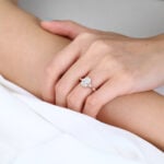1.5 Ct Lab Grown Diamond Ring Rose Gold Radiant Cut Engagement Rings in Rose Gold