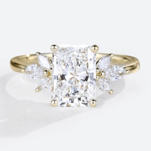 Radiant Cut Engagement Rings​ 1.5 Carat Lab Grown Diamond Ring