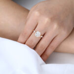 Radiant Cut Lab Grown Diamond Ring 6 Prong Engagement Rings in rose gold
