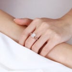 1.5 Carat Radiant Cut Lab Diamond Ring Nature-Inspired 4 Prong Ring in rose gold