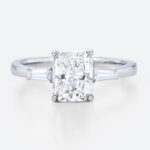 1.5ct Radiant Cut Lab Grown Diamond Ring Simple Engagment Rings in White Gold