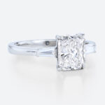 1.5ct Radiant Cut Lab Grown Diamond Ring Simple Engagment Rings in White Gold
