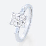 1.5ct Radiant Cut Lab Grown Diamond Ring Simple Engagment Rings in White Gold
